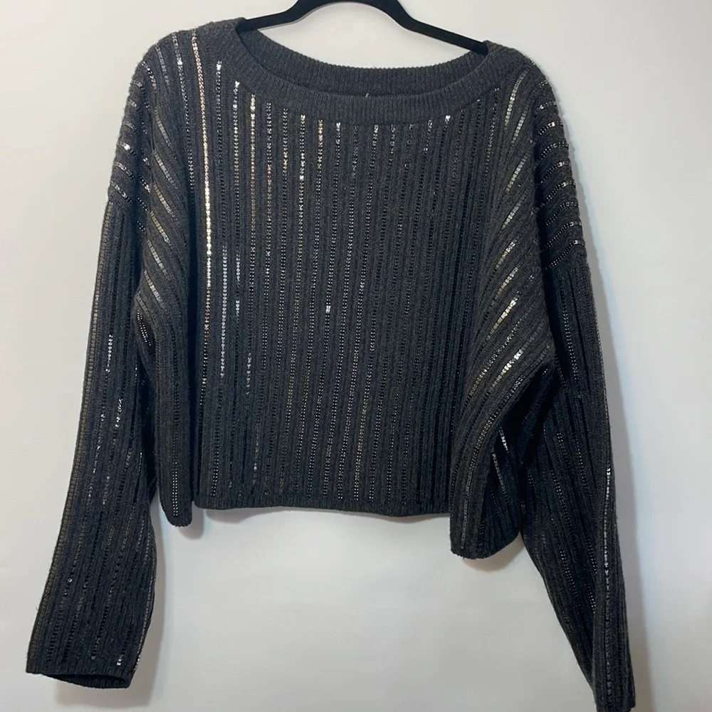 Michael Kors Collection Cashmere Sequin sweater L - Picture 8 of 10